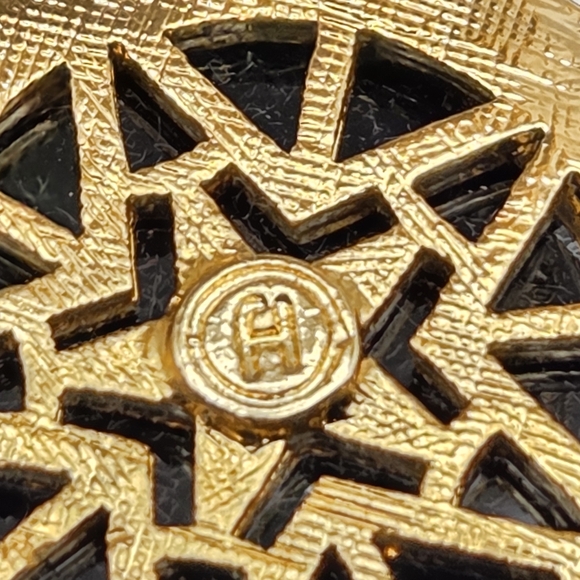 Vintage FRED HAYMAN Beverly Hills Gold Tone Chunky Curb Chain 'H' Tassel - Picture 7 of 13